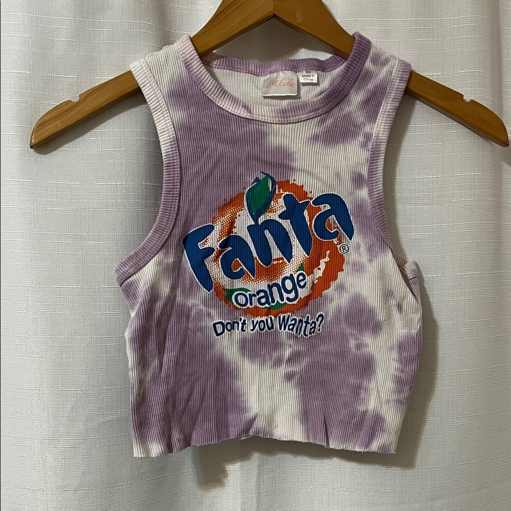 Coca Cola Purple and White Ribbed Top